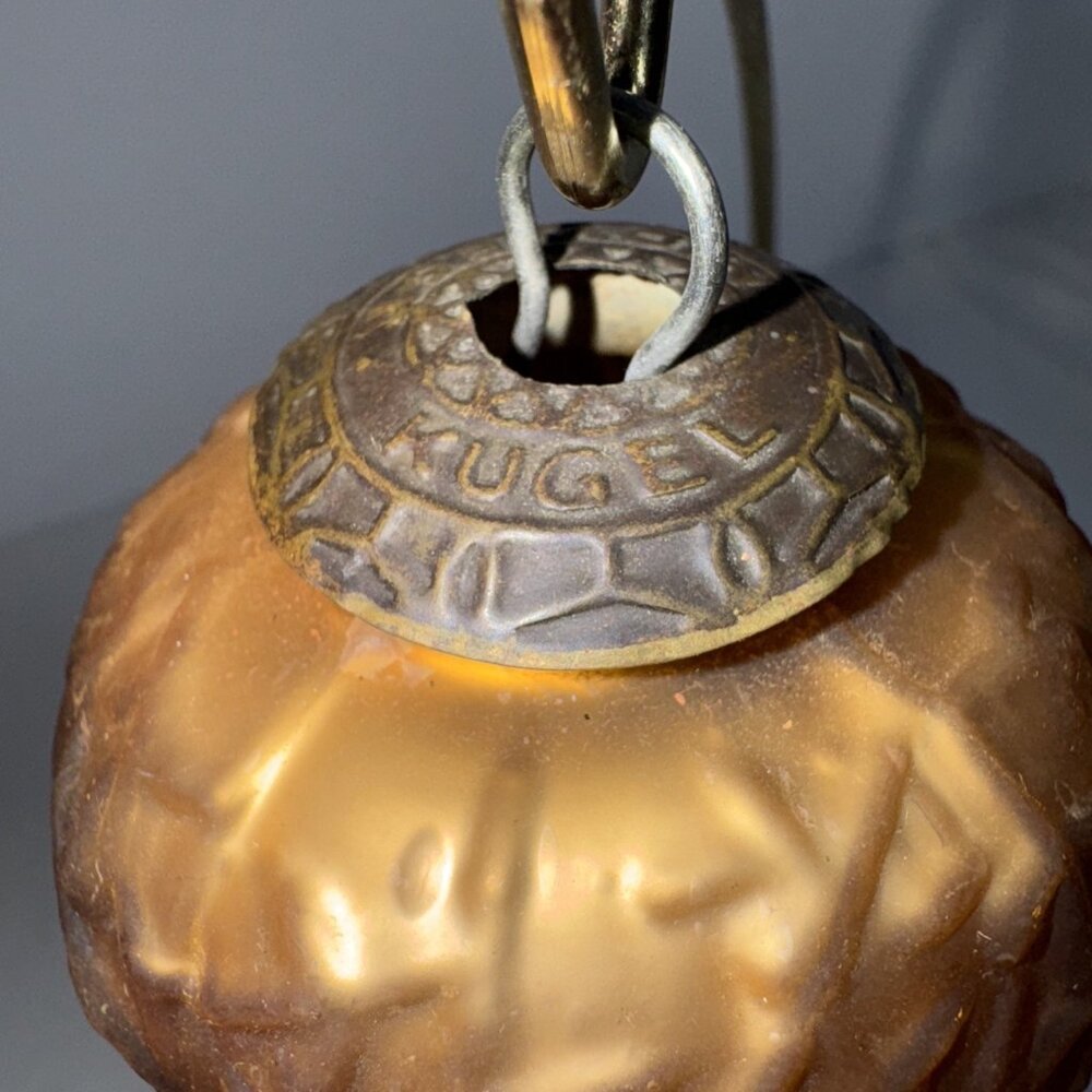X Large Midwest Kugel Gold Christmas Tree Ornament Grape Heavy Made USA - Picture 6 of 8